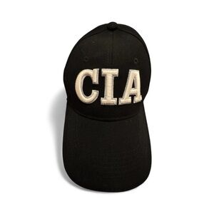 Black Cap with White CIA Embroidery